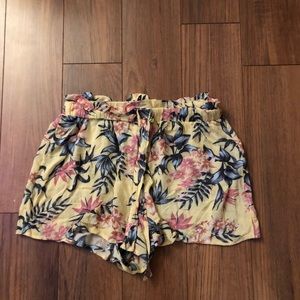 H&M Yellow Floral Shorts
